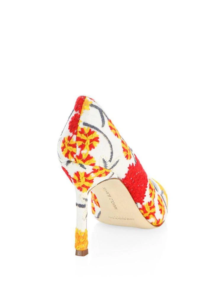 商品Manolo Blahnik|BB 90 Point Toe Floral Pumps,价格¥2080,第2张图片详细描述