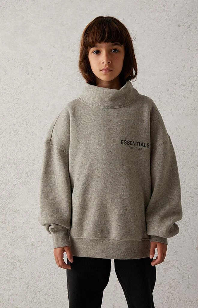 商品Essentials|Heather Oatmeal Mock Neck Sweatshirt,价格¥249,第1张图片