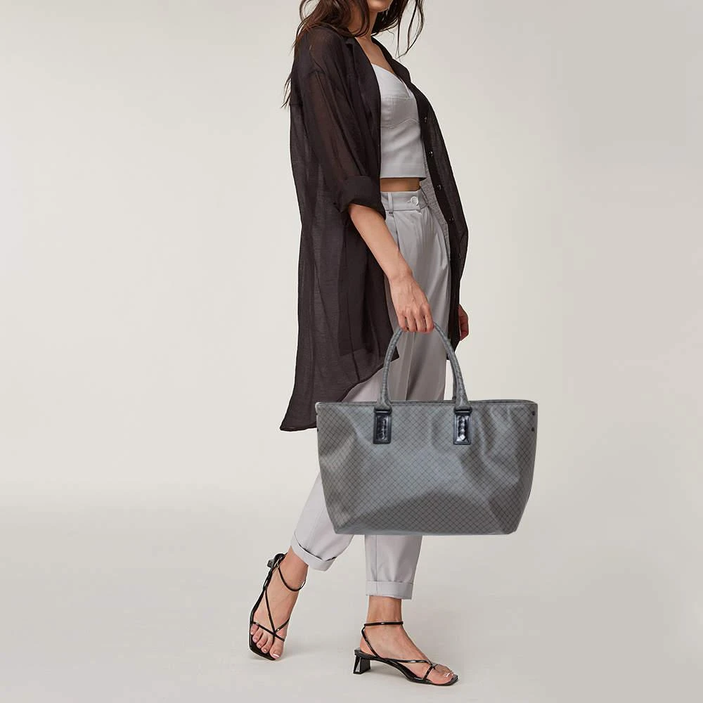 商品[二手商品] Bottega Veneta|Bottega Veneta Grey/Black PVC and Leather Marco Polo Tote,价格¥7503,第2张图片详细描述