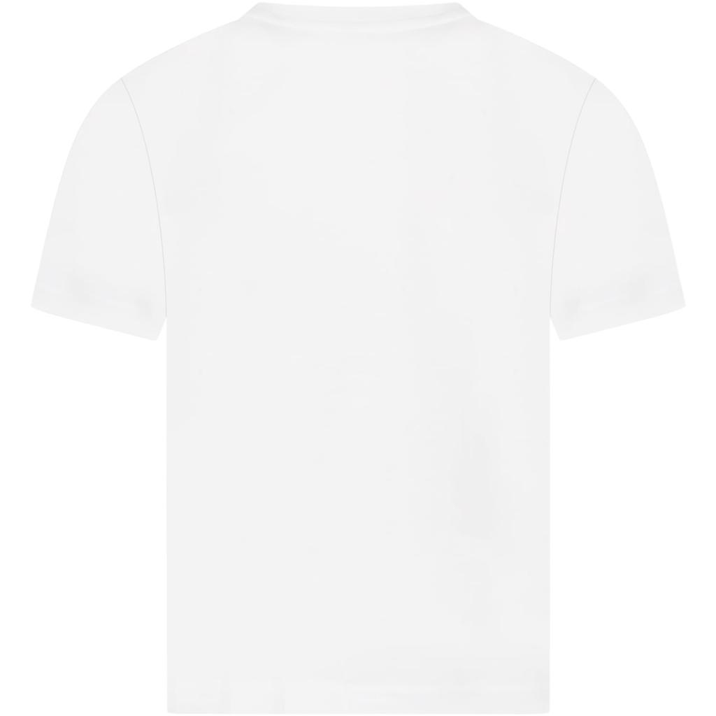 Burberry White T-shirt For Boy With Logo商品第2张图片规格展示