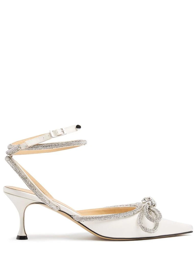 商品Mach & Mach|65mm Double Bow Silk Satin Pumps,价格¥6836,第1张图片