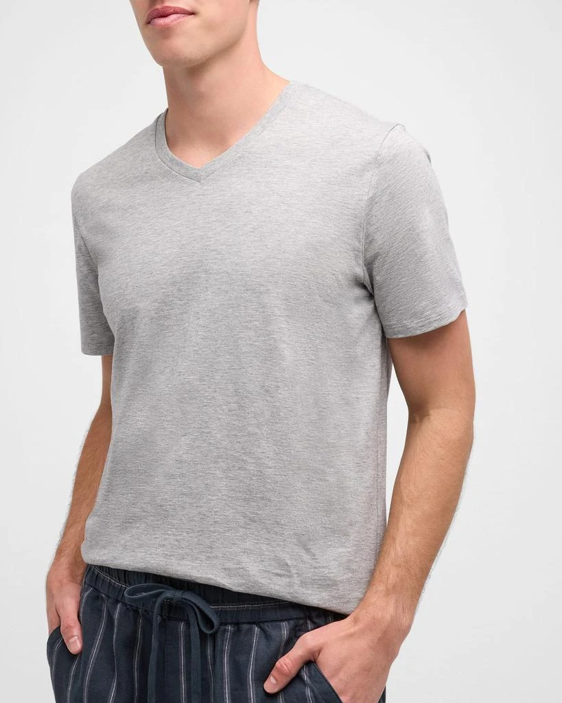 Short-Sleeve V-Neck Jersey T-Shirt, Gray 商品