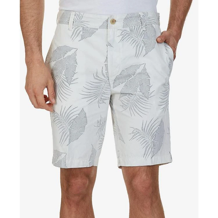 商品Nautica|Men's 9-1/2" Slim-Fit Leaf-Print Shorts,价格¥135,第2张图片详细描述