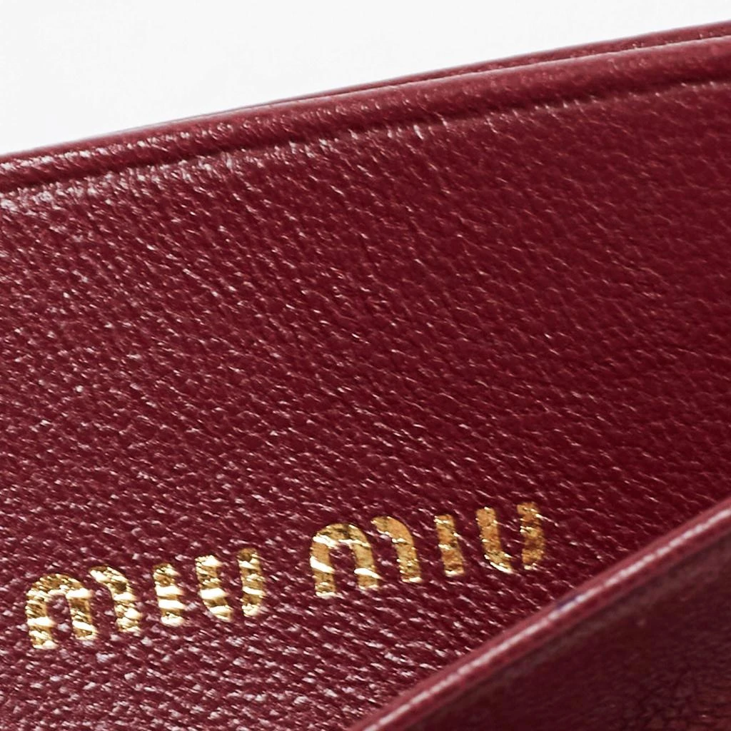 Miu Miu Burgundy Matelassé Leather Card Case 商品