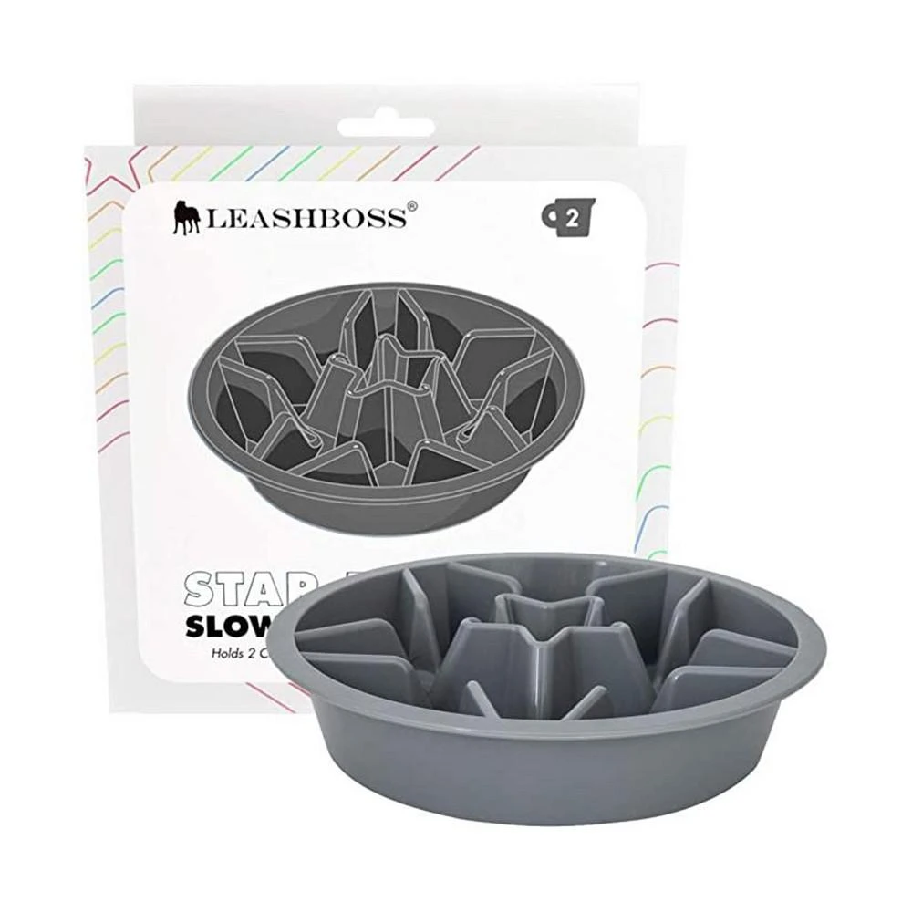 商品Leashboss|Elevated Slow Dog Feed Bowl - 2 Cup,价格¥127,第1张图片