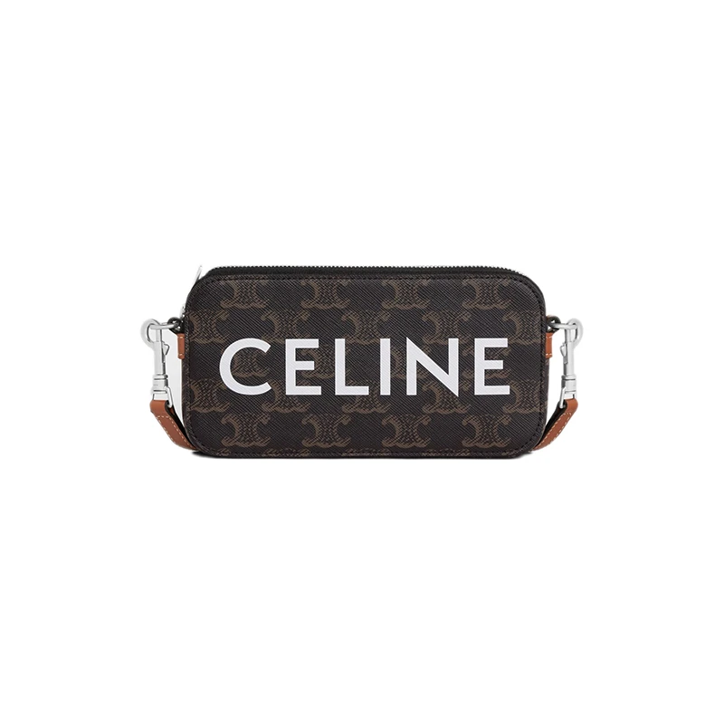 商品Celine|赛琳 23新款 男士棕色老花帆布配皮手拿包,价格¥6325,第1张图片