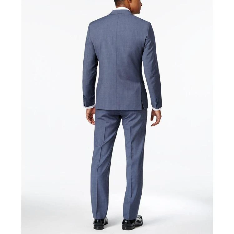 Men's Extra-Slim Fit Light Blue Neat Vested Suit 商品