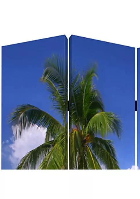 商品Duna Range|Range Beach Inspired Canvas Print 3 Panel Wooden Screen Blue And Green,价格¥3130,第4张图片详细描述