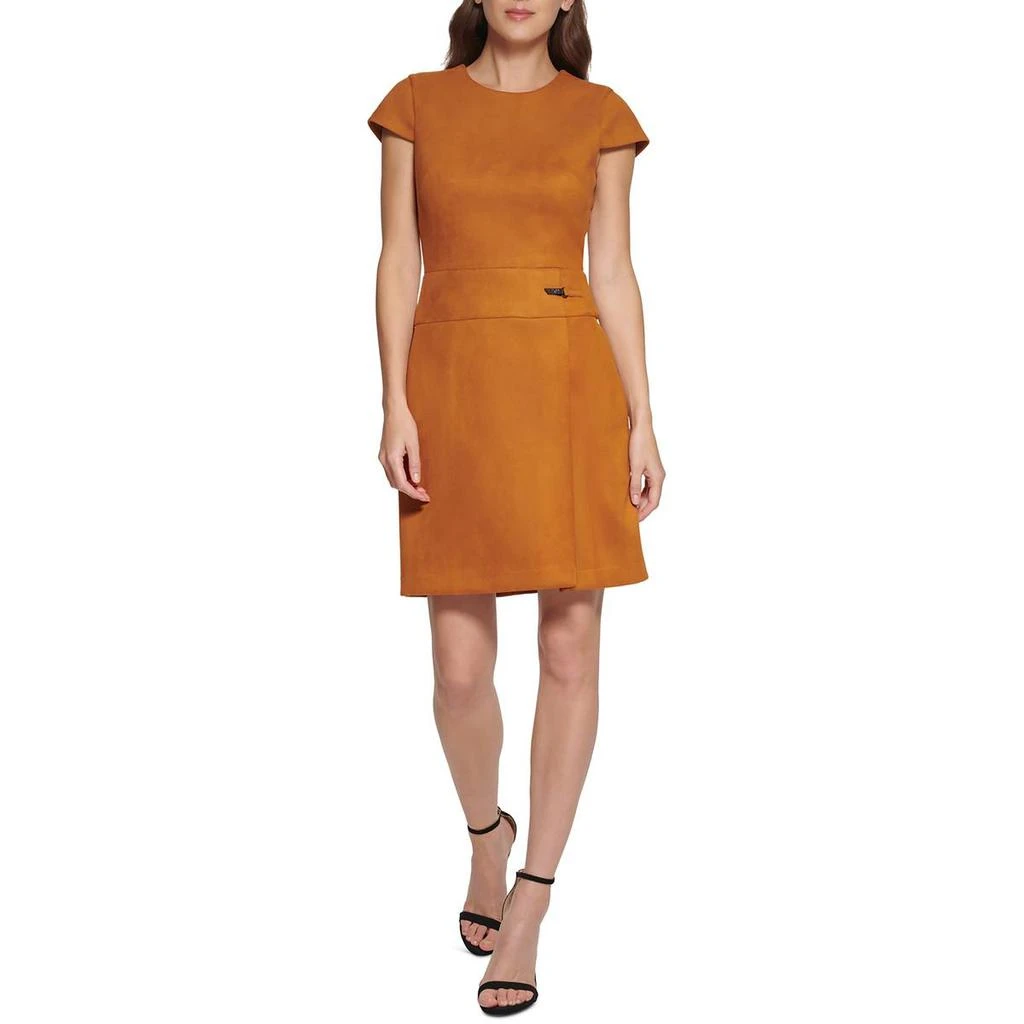 商品DKNY|DKNY Womens Plus Faux Suede Mini Sheath Dress,价格¥174,第1张图片