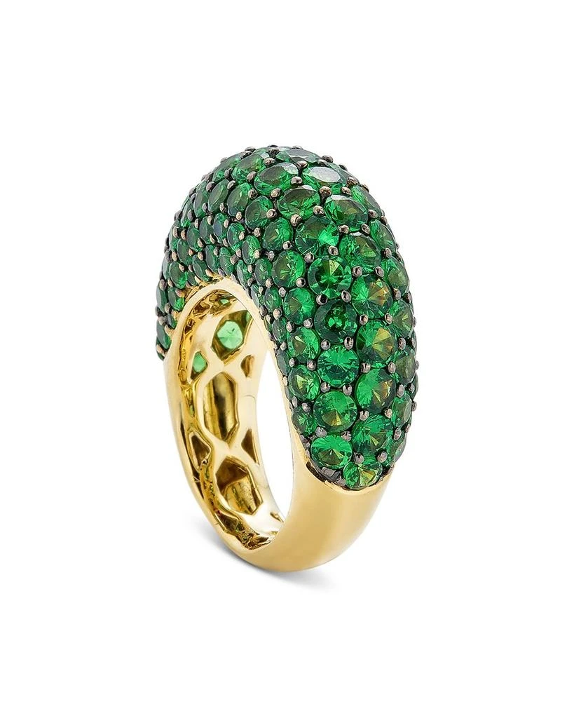 商品Piranesi|18K Yellow Gold Dome Tsavorite Pavé Large Statement Ring,价格¥68896,第1张图片