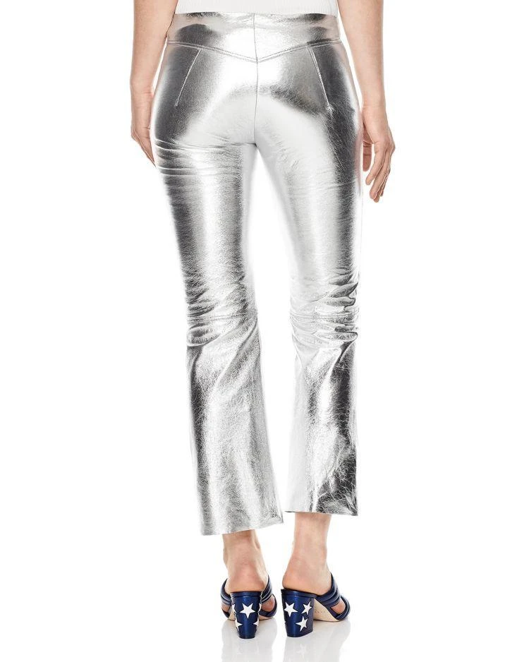 商品Sandro|Iggy Metallic Leather Cropped Pants,价格¥3127,第2张图片详细描述