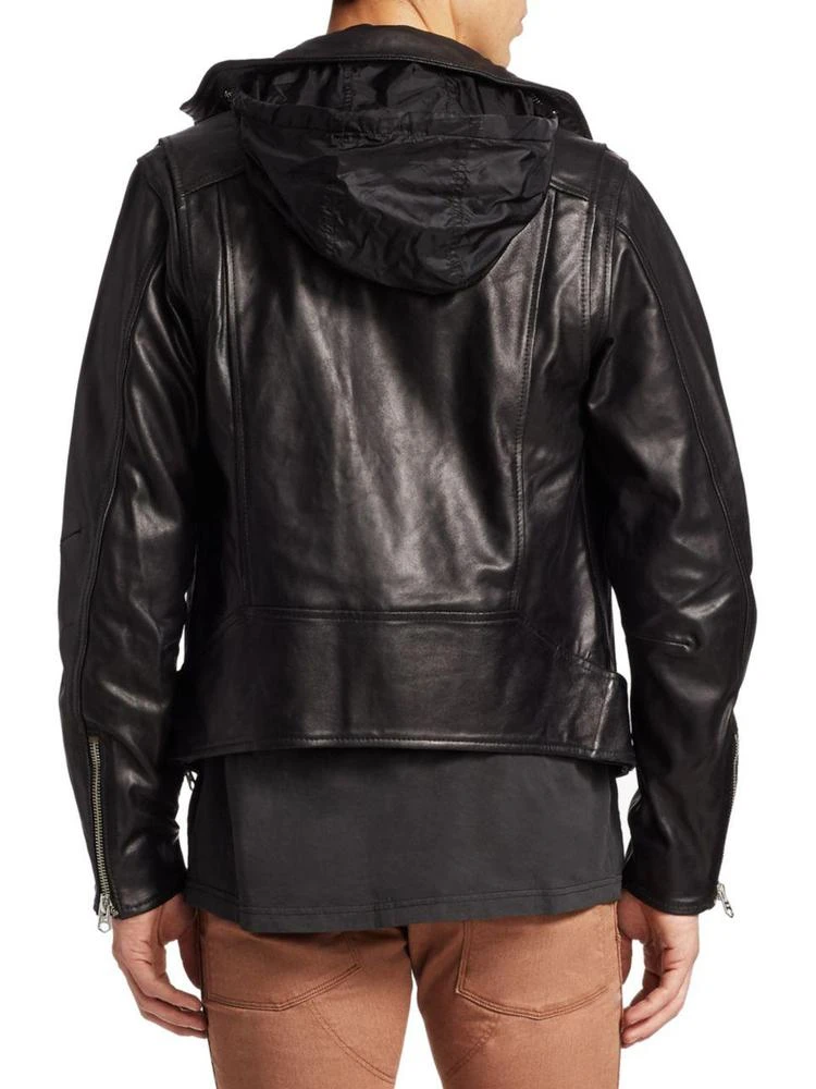 商品G-Star|Empral 3D Leather Biker Jacket,价格¥5695,第4张图片详细描述