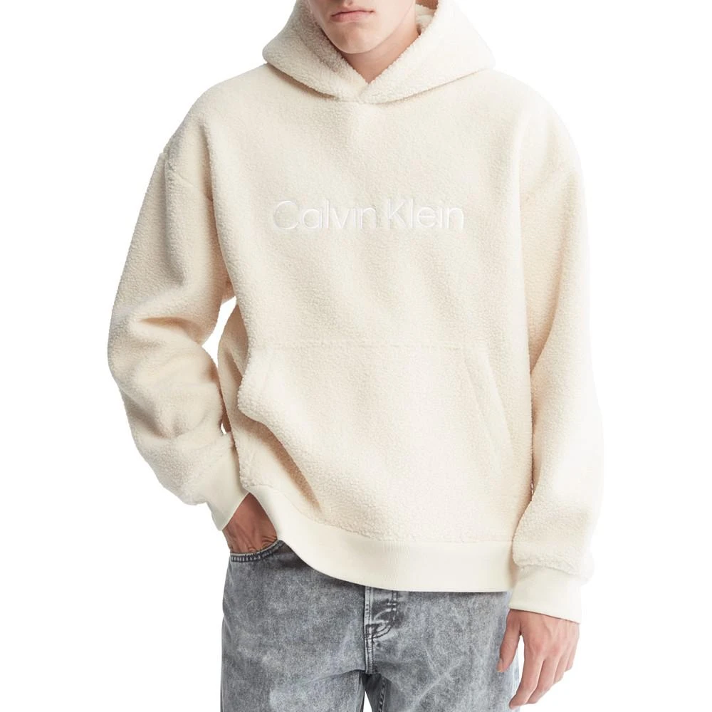 商品Calvin Klein|Men's Relaxed Fit Long-Sleeve Pullover Logo Hoodie,价格¥532,第1张图片