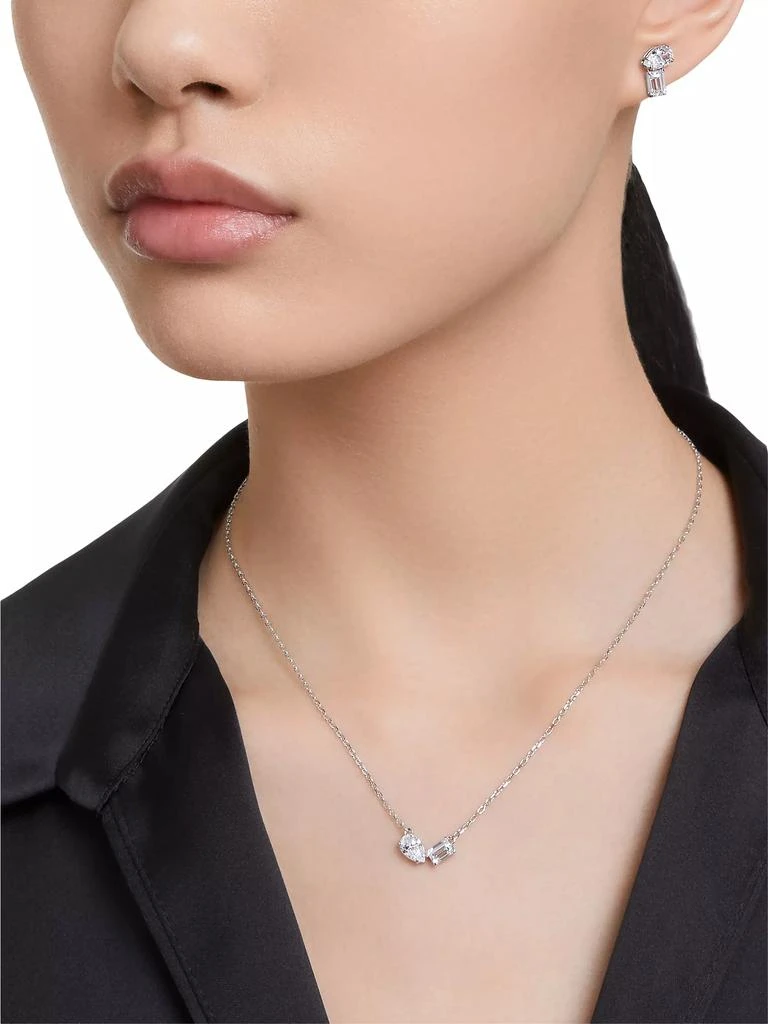 商品Swarovski|Mesmera Rhodium-Plated & Swarovski Crystal Necklace & Earrings Set,价格¥1492,第2张图片详细描述