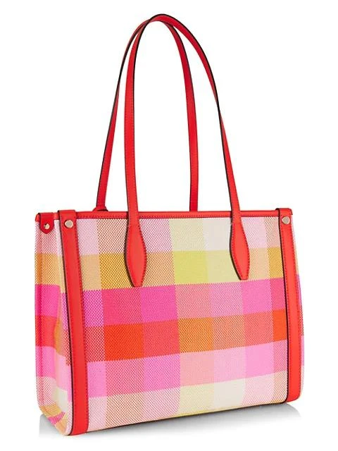 商品Kate Spade|Medium Market Madras Woven Tote,价格¥640,第4张图片详细描述