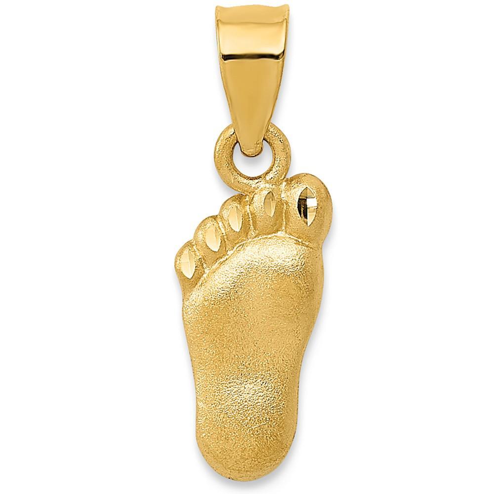 商品Macy's|Baby Foot Charm Pendant in 14k Yellow Gold,价格¥899,第1张图片
