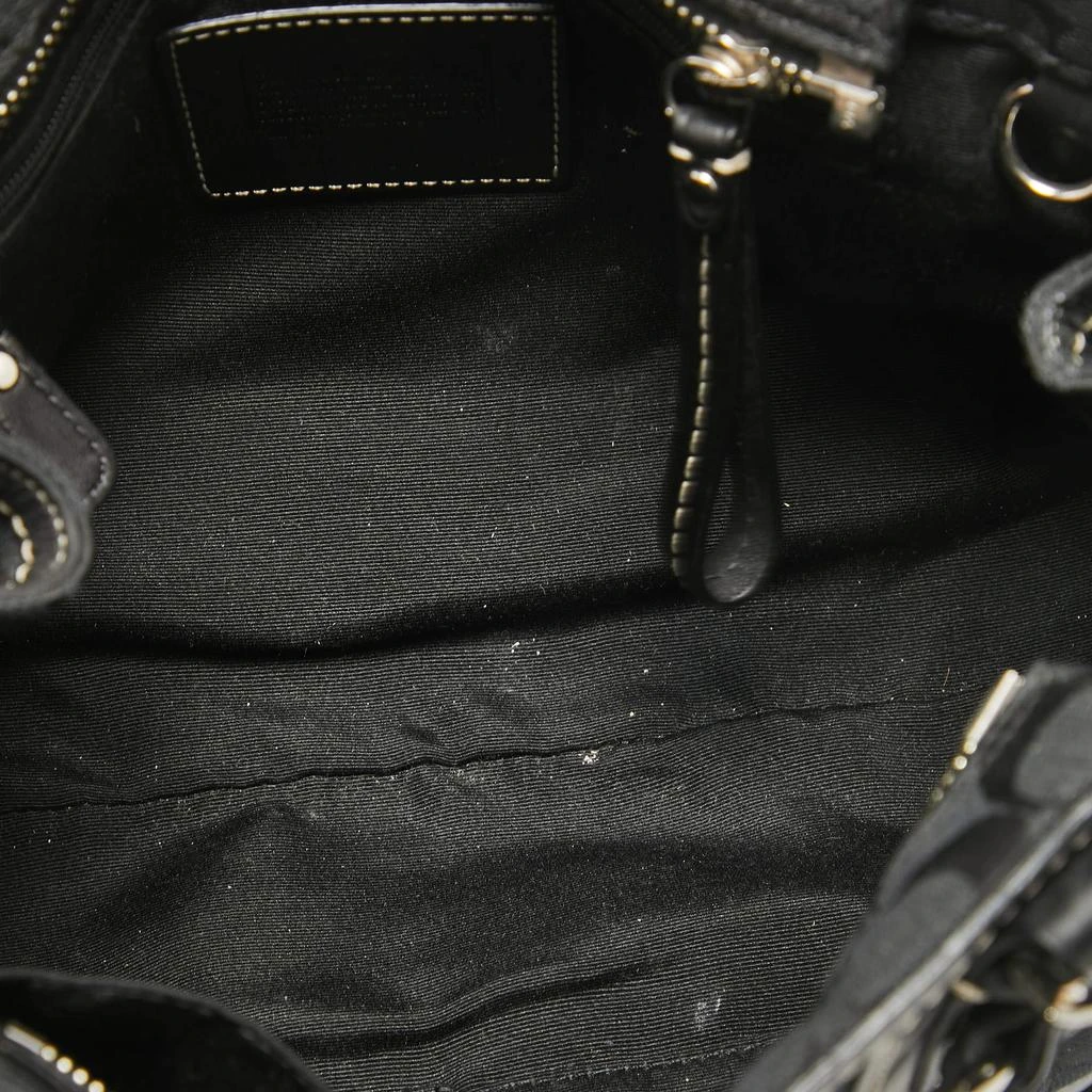 Coach Black Signature Canvas and Leather Hampton Tote 商品