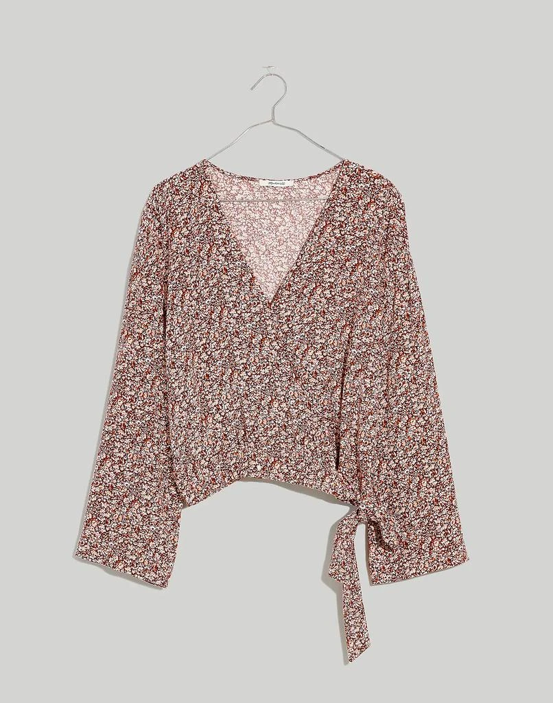 商品Madewell|Tie-Front Wrap Top in Cottage Garden,价格¥477,第4张图片详细描述