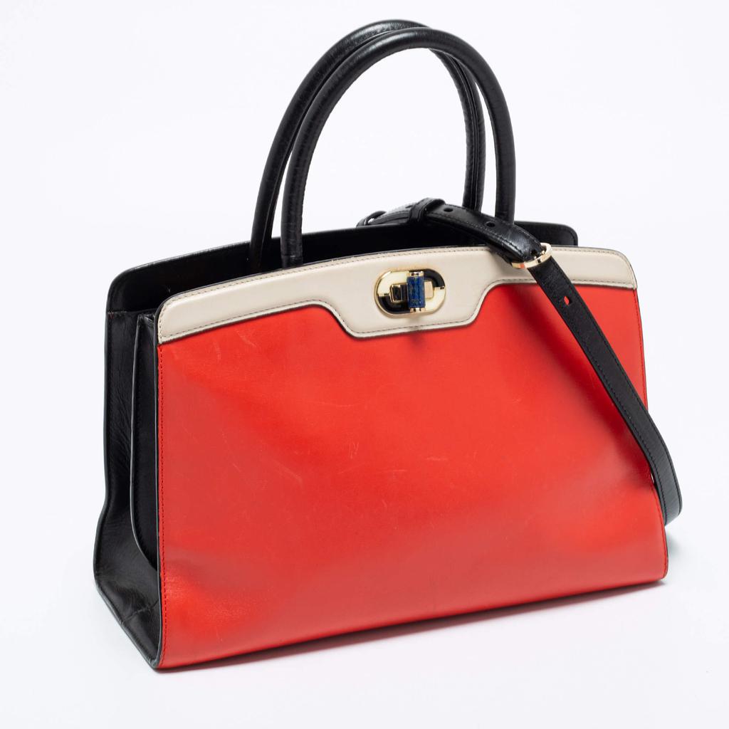 Bvlgari Multicolor Leather Isabella Rossellini Tote商品第3张图片规格展示