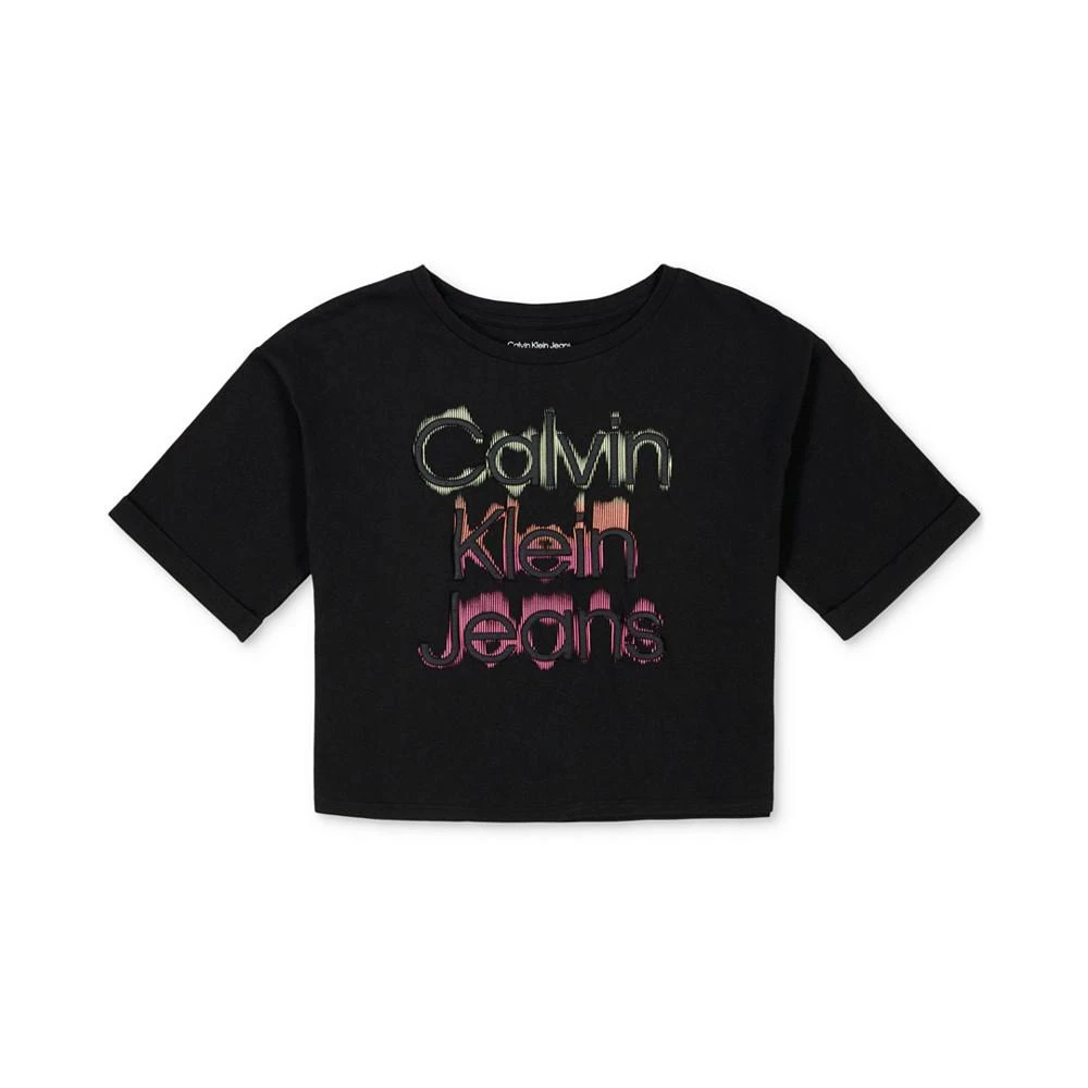 Calvin Klein Big Girls Glow Calvin Klein Jean Oversize Logo T-Shirt new arrivals