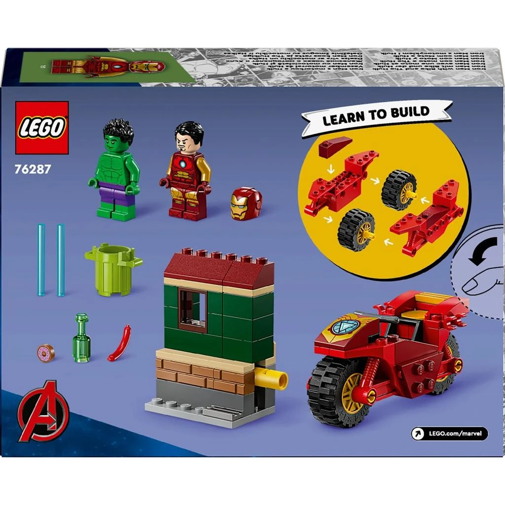 商品LEGO|LEGO Marvel Iron Man with Bike and The Hulk Set 76287,价格¥151,第3张图片详细描述