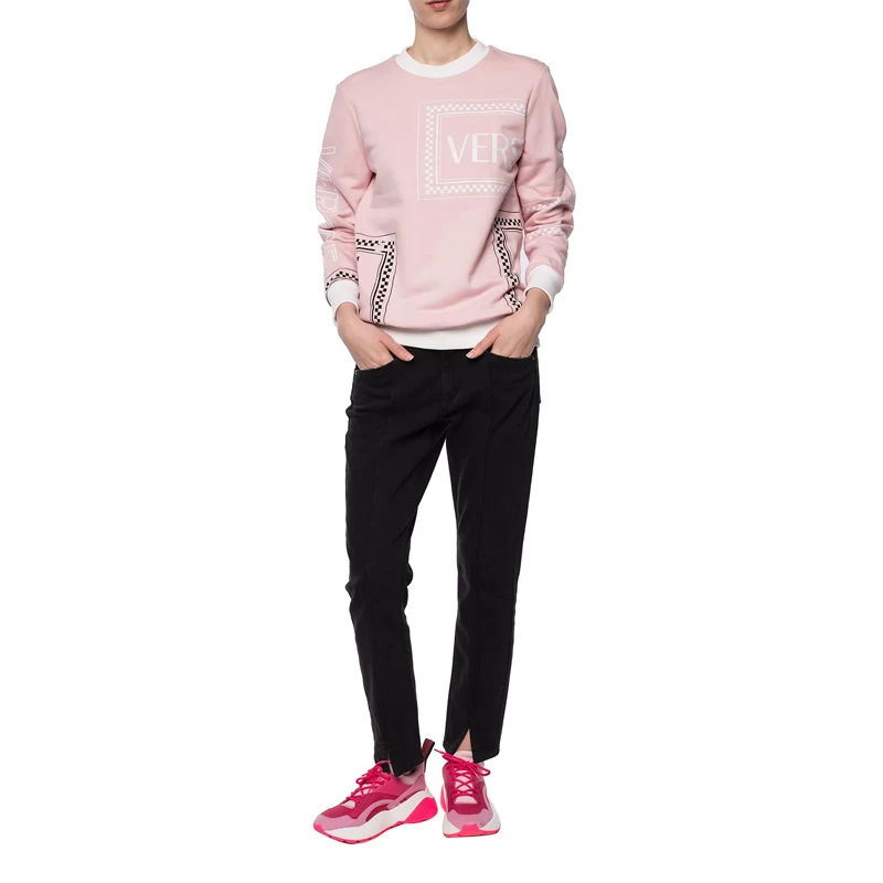 商品Versace|VERSACE 范思哲 女士粉色棉质卫衣 A82271-A217878-A2242,价格¥3555,第1张图片
