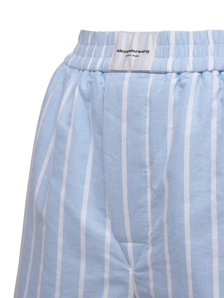 商品Alexander Wang|Logo Cotton Poplin Padded Shorts W/logo,价格¥782,第3张图片详细描述