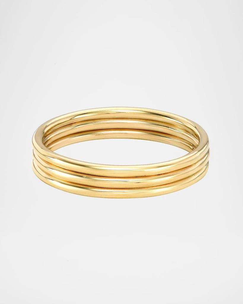商品Zoe Lev|14k Gold Trio Band Ring, Size 6 and 7,价格¥4515,第1张图片