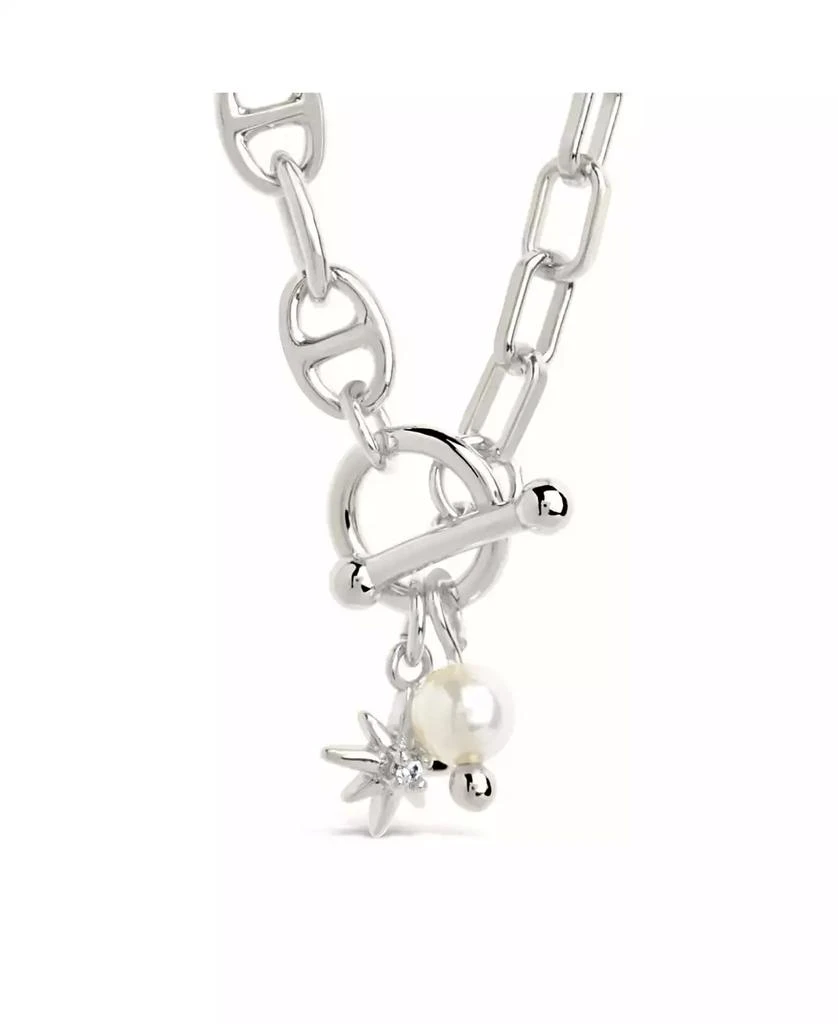 商品Sterling Forever|Cubic Zirconia Genuine Shell Pearl Ava Toggle Necklace,价格¥533,第1张图片