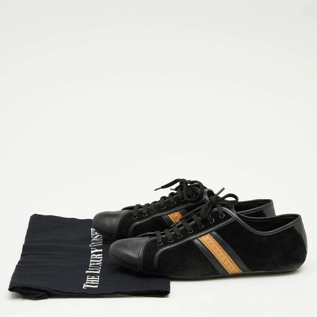 Louis Vuitton Black Leather And Suede Low Top Sneakers Size 38.5 商品