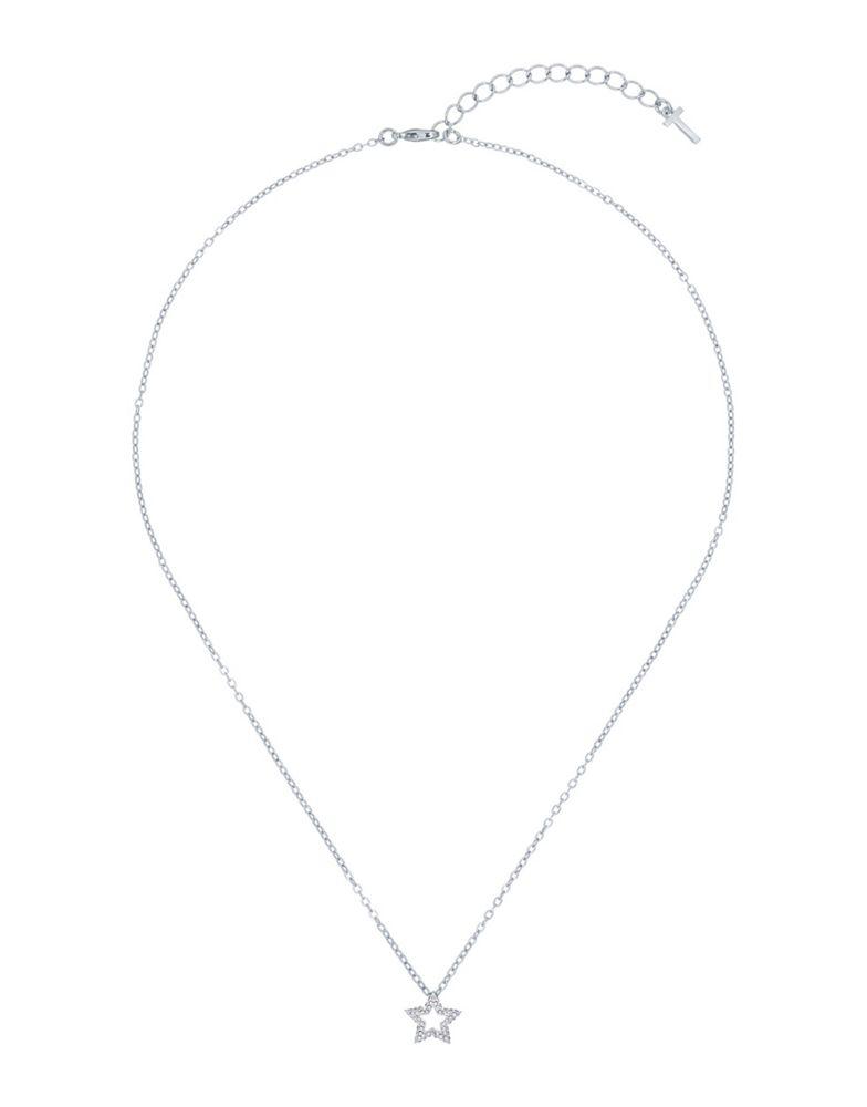 Ted Baker Taylorh crystal twinkle star pendant necklace in silver商品第2张图片规格展示