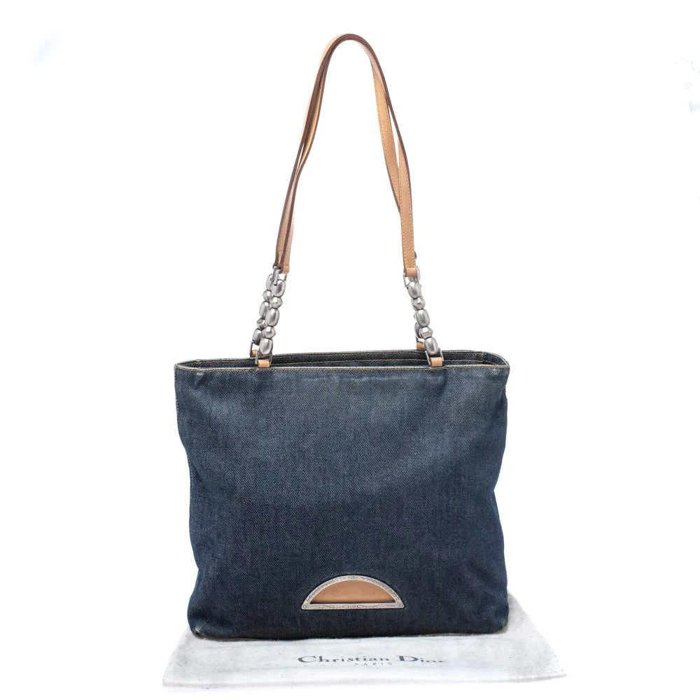 Dior Blue Denim and Leather Maris Pearl Tote 商品
