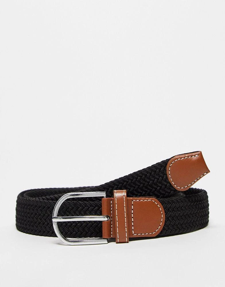 商品BOLONGARO TREVOR|Bolongaro Trevor textured jeans belt in black,价格¥248,第1张图片
