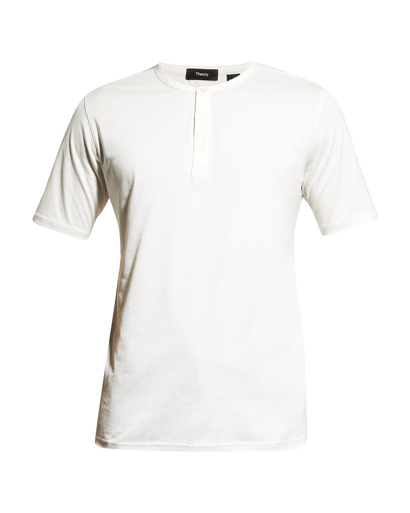 Men's Luxe Cotton Henley Shirt商品第2张图片规格展示