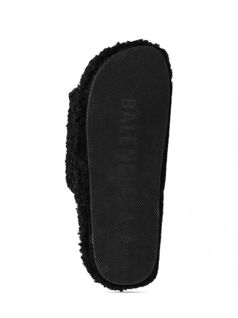 商品Balenciaga|Political Logo Furry Slide Sandals,价格¥5474,第4张图片详细描述
