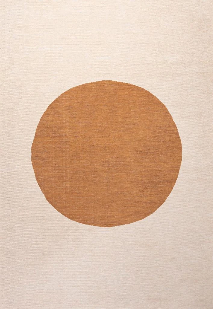 商品JONATHAN Y|Cirkel Minimalist Geometric Dot Machine-Washable Cream/Rust Area Rug,价格¥342,第2张图片详细描述