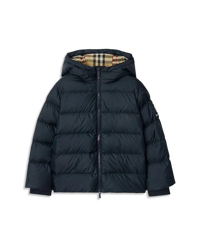 商品Burberry|Boys' Hooded Down Puffer Coat - Little Kid, Big Kid,价格¥4759,第1张图片详细描述