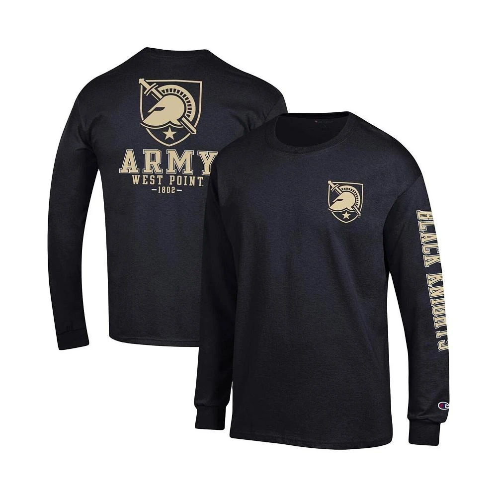 商品CHAMPION|Men's Black Army Black Knights Team Stack Long Sleeve T-shirt,价格¥222,第1张图片