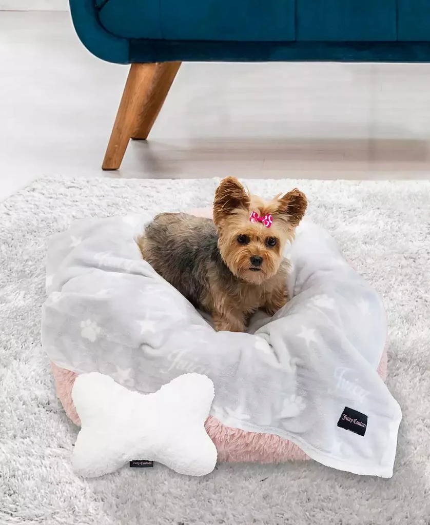 2-Piece Set Pet Throw Blanket Bone Pillow, Juicy Paws And Stars 商品