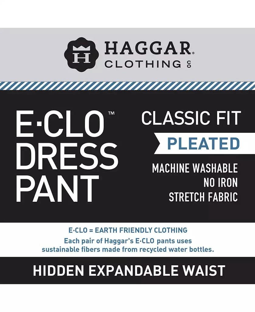 商品Haggar|Men's ECLO Stria Classic Fit Pleated Hidden Expandable Waistband Dress Pants,价格¥380,第3张图片详细描述