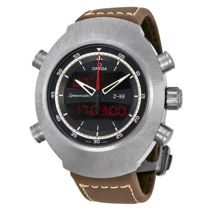 商品Omega|Spacemaster Z-33 Black Analog-Digital Dial Brown Leather Chronograph Men's Watch 32592437901002,价格¥31906,第1张图片