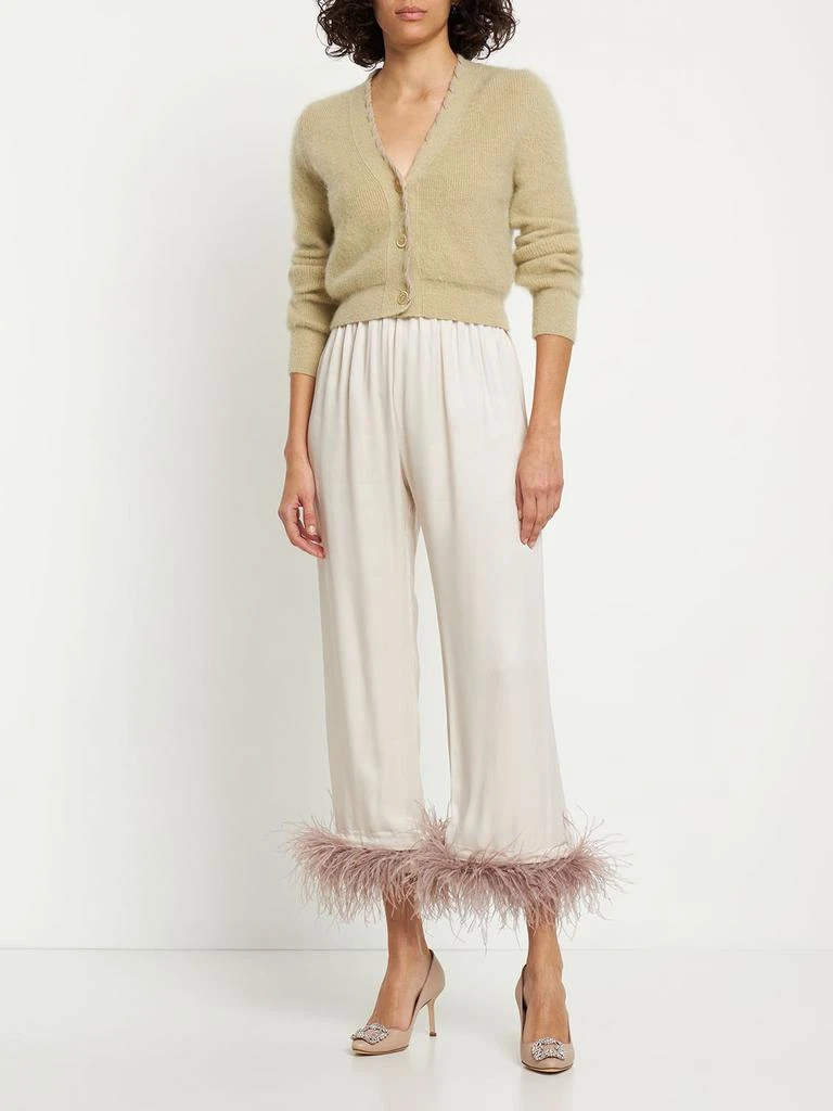 商品Sleeper|Party Viscose Pajama Pants W/feathers,价格¥1065,第1张图片详细描述