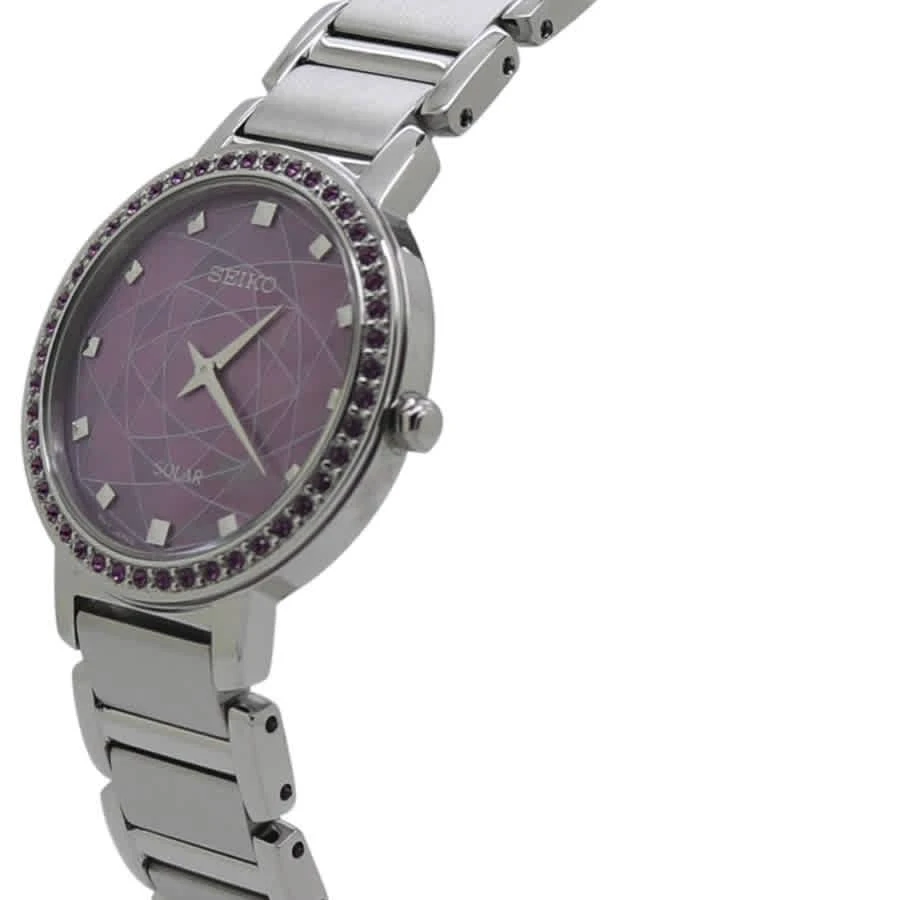 商品Seiko|Discover More Crystal Pink Dial Ladies Watch SUP453P1,价格¥1267,第2张图片详细描述