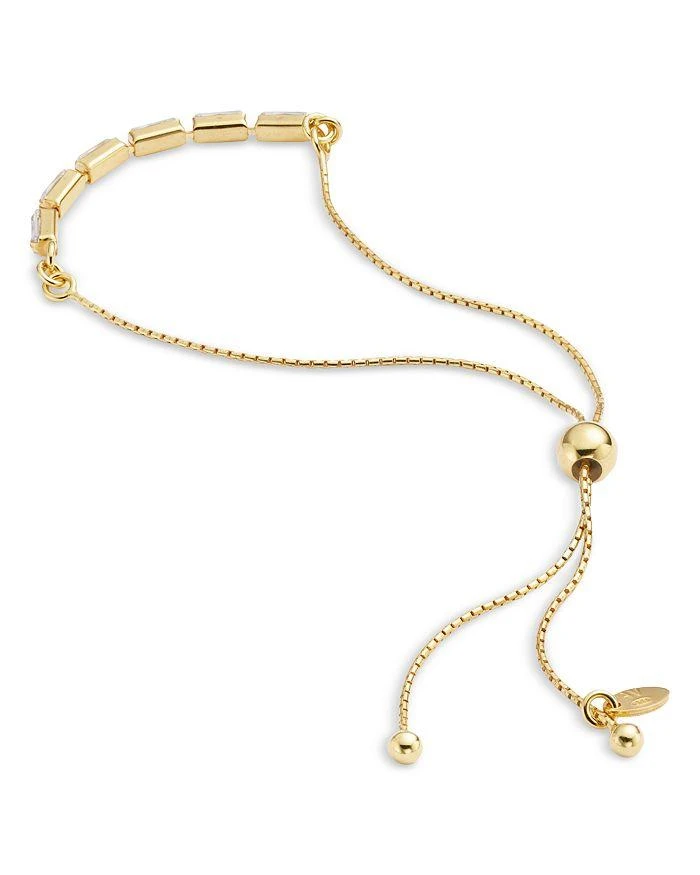 商品Argento Vivo|Baguette Cubic Zirconia Slider Bracelet in 18K Gold Plated Sterling Silver,价格¥515,第2张图片详细描述