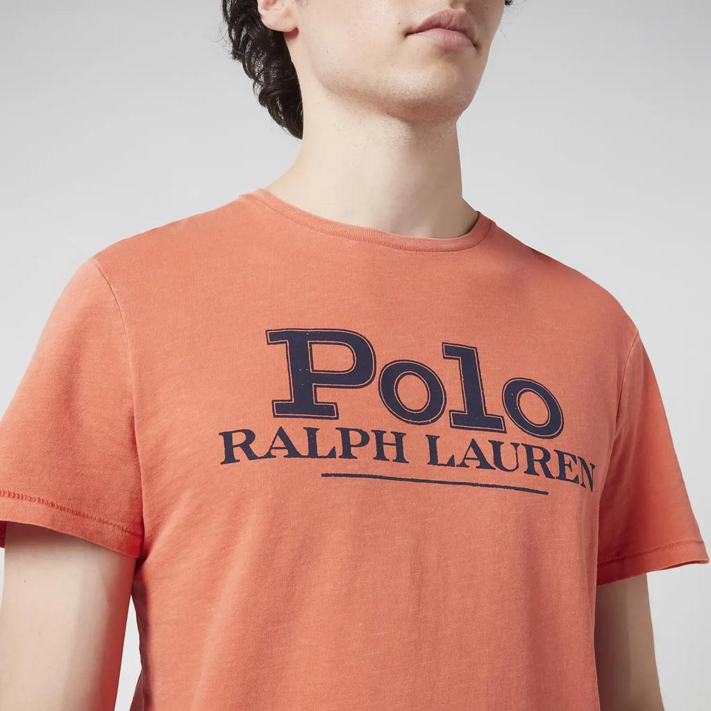 商品Ralph Lauren|Polo Ralph Lauren Men's Polo Logo T-Shirt - College Orange,价格¥611,第6张图片详细描述