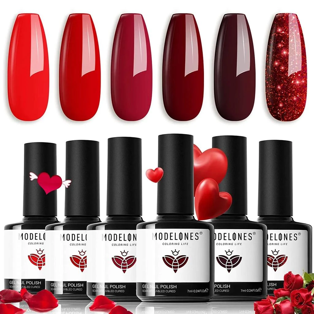 6 Shades Gel Nail Polish Set Collection 商品