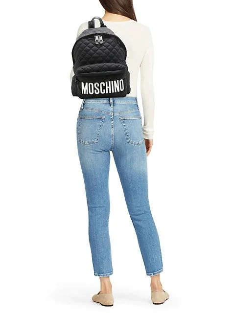 商品Moschino|Logo Nylon Quilted Backpack,价格¥5694,第2张图片详细描述