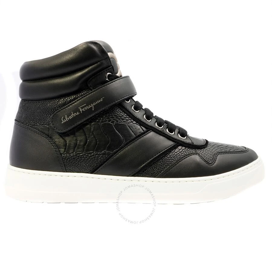 商品Salvatore Ferragamo|Salvatore Ferragamo Men's Black Noe Exoti High-top Sneakers,价格¥2448,第1张图片