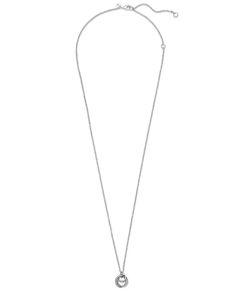 商品PANDORA|Family Always Encircled Sparkling Cubic Zirconia Pave Pendant Necklace,价格¥666,第2张图片详细描述