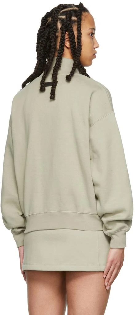 商品Essentials|Green 1/2 Zip Pullover Sweatshirt,价格¥340,第3张图片详细描述